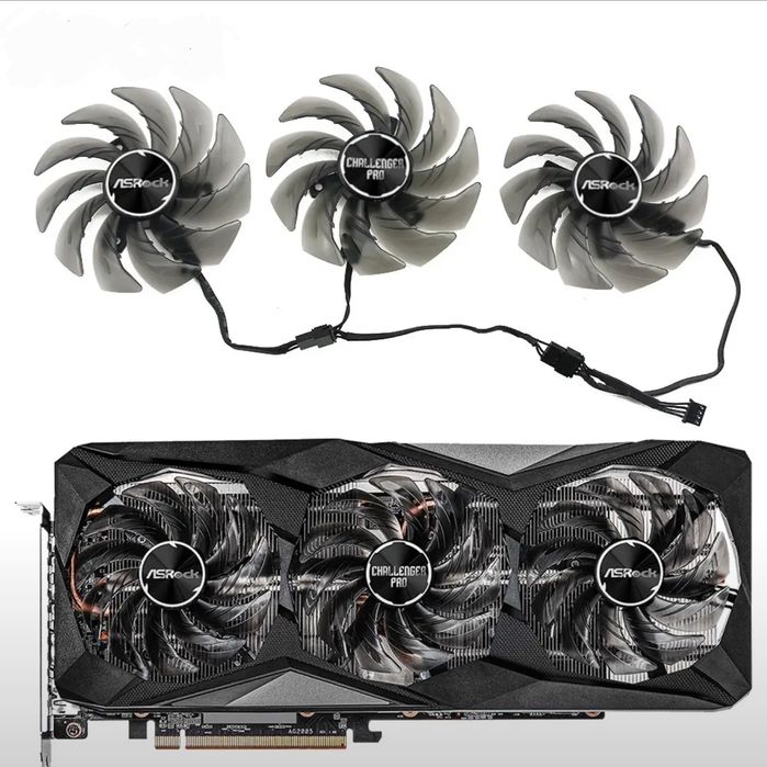 Вентиляторы для видеокарты Asrock RX 6700XT/6600ХТ challenger pro