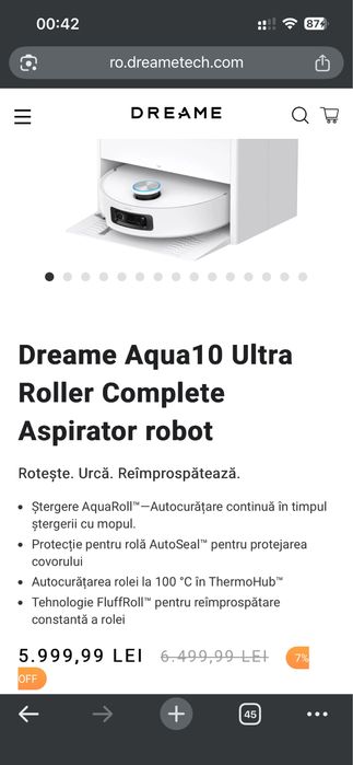 Dreame Aqua10 Ultra Roller Complet
