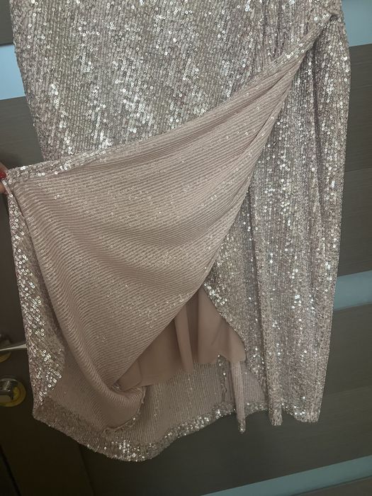 Rochie Ocazie Argintie -Marimea 48