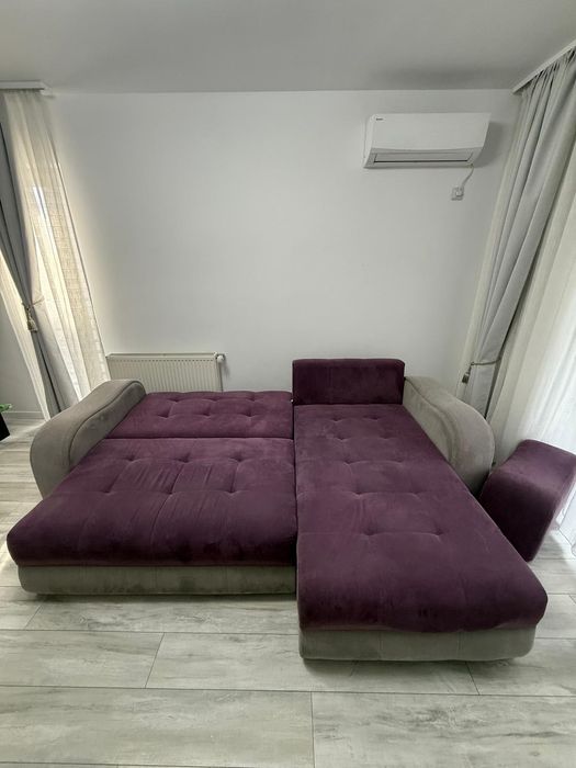 Vând canapea cu șezlong Monza Euromobila cu 2 spații de depozitare