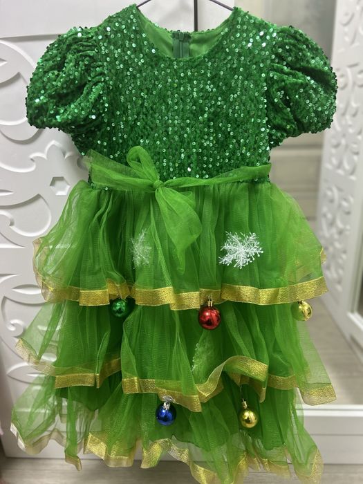 Новогодний костюм елки для девочки