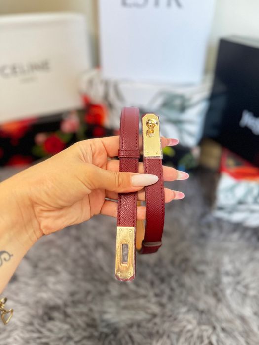 Колан естествена кожа с кутийка Kelly