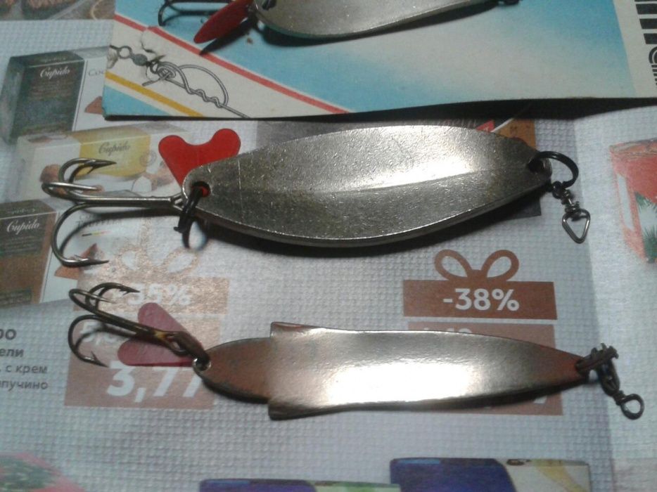 Блесни клатушки щукарски-руски и чешки 38-40 грамови