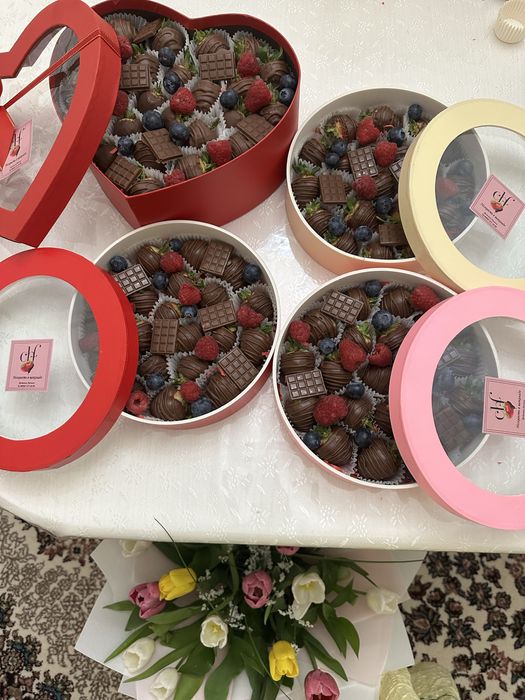 Клубника в шоколаде klubnika shokolad подарок праздник