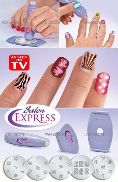 Комплект за маникюр Salon Express Nail Art Stamping Kit