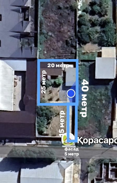 Абдурахмоновда 5.75 сотиҳ 2 хонали қуруқ ер сотилади