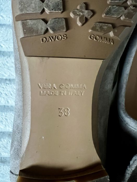 Pantofi piele naturală italienești bej roz