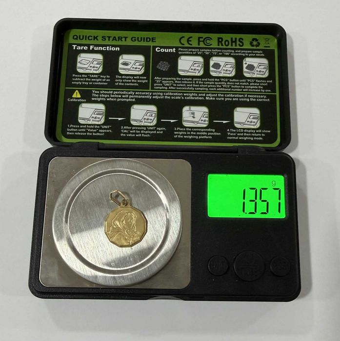 Златен медальон 18к 1.36гр.