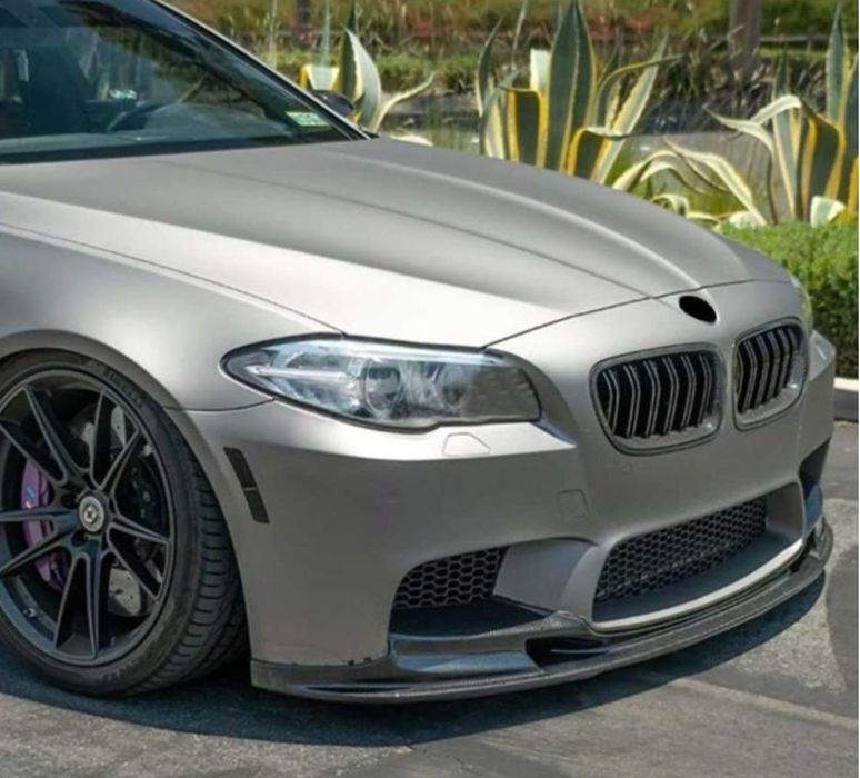 Преден Лип със Сплитери BMW БМВ F10 F11 M5 Броня – M-Performance – Черен Гланц НА СКЛАД!!