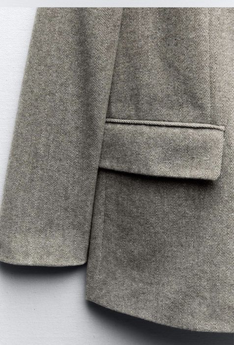 Zara шерстяной пиджак размер с