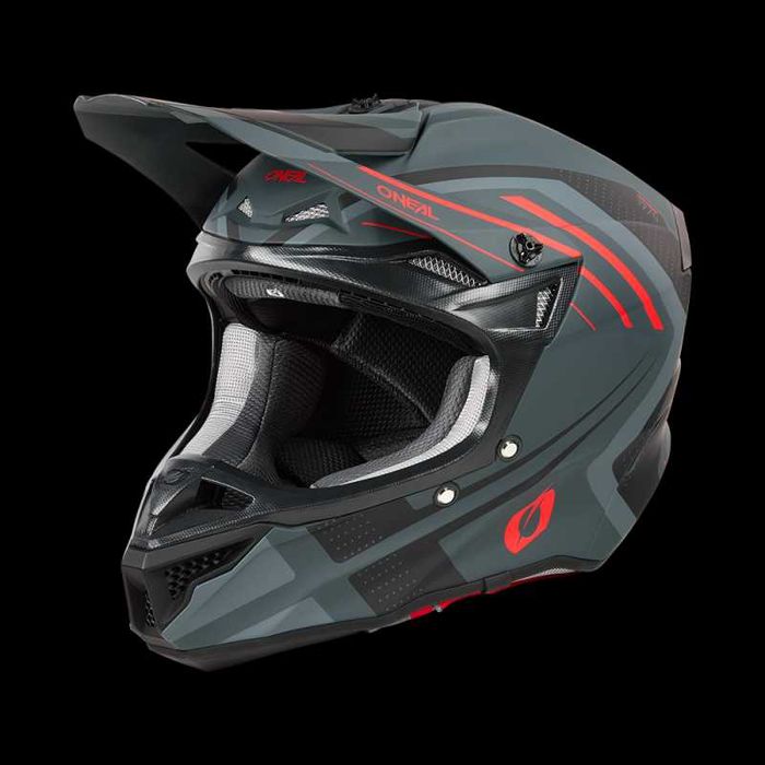 Мотокрос каска 5SERIES POLYACRYLITE Spike Gray/Red V.25