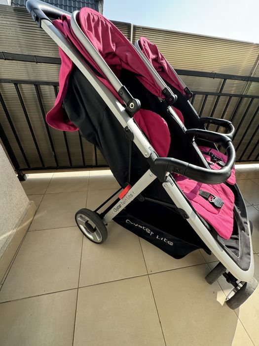 Carucior gemeni Oyster Twin Lite, Wow Pink, 0 luni+