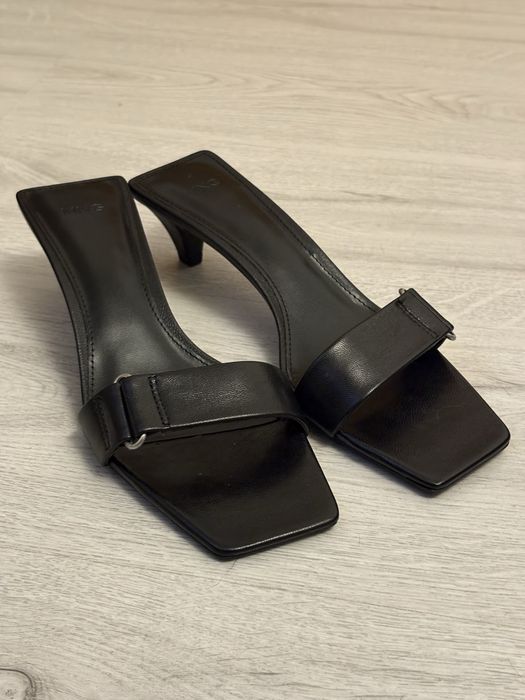 Pantofi, Mango, catarama, toc mic, bot patrat