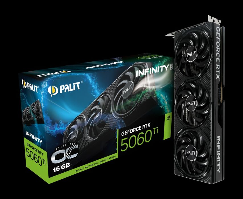 Видеокарта RTX 5060ti 16gb Palit Inifinity 3 (вентилятора)