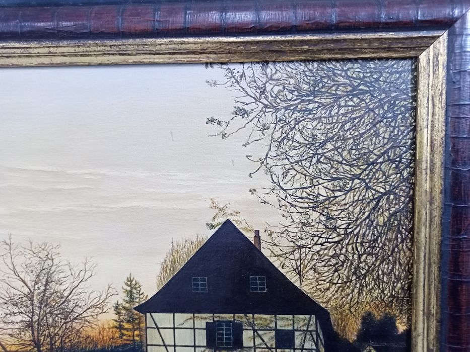 Пейзаж маслени бои върху платно