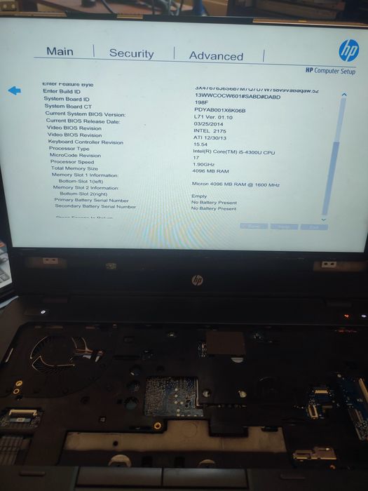 Placa de baza laptop HP Elitebook 840 G1 - i5-4300u