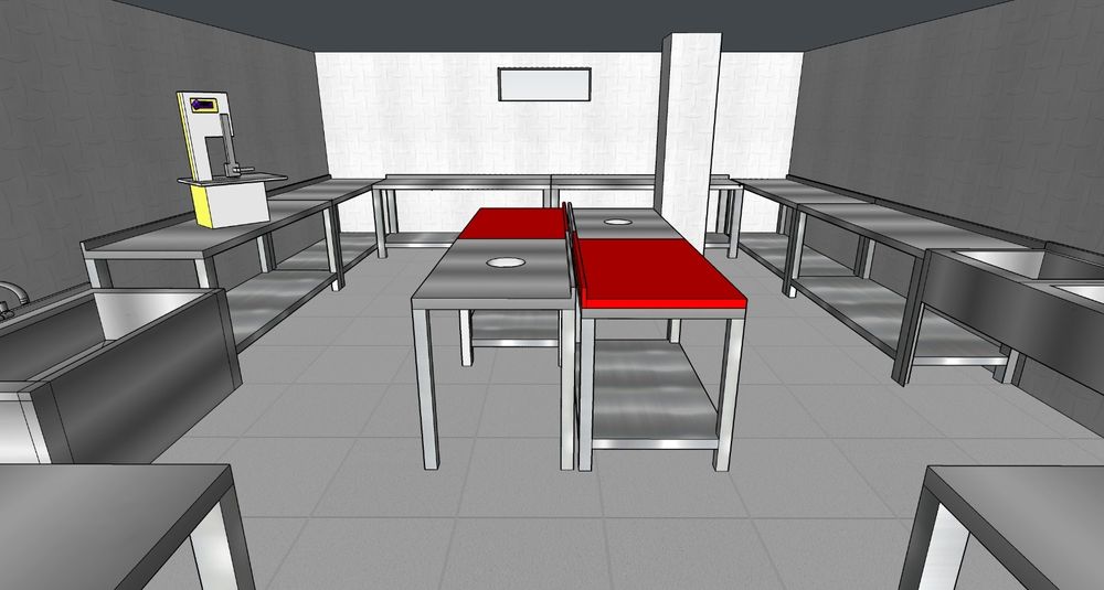 3д расстановка кухни