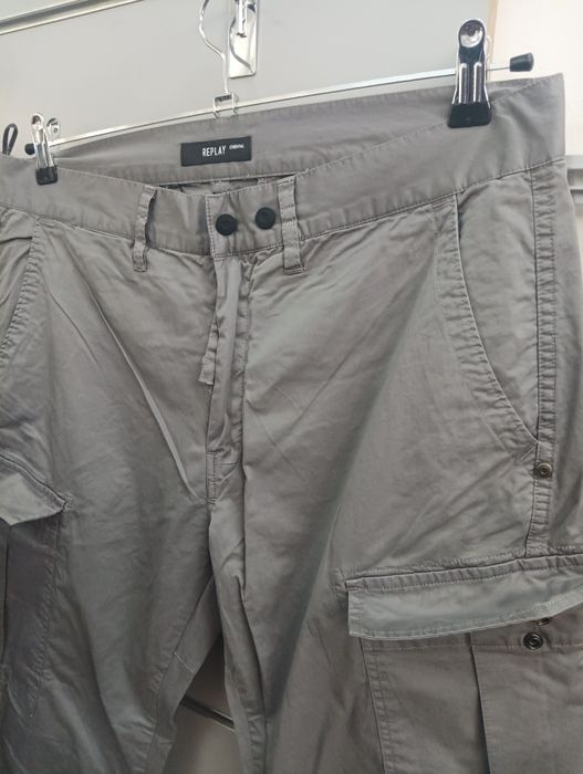 Нов оригинален карго панталон Replay W33 мъжки с джобове реплей