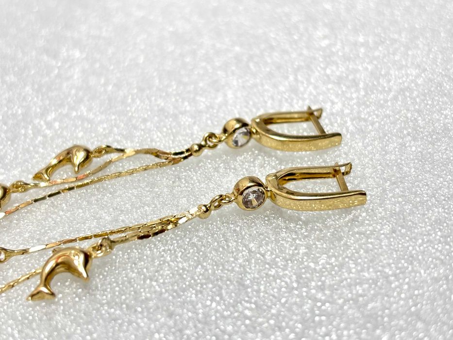 Дамски Златни Обеци- 14К (проба 585) /88€ на грам/