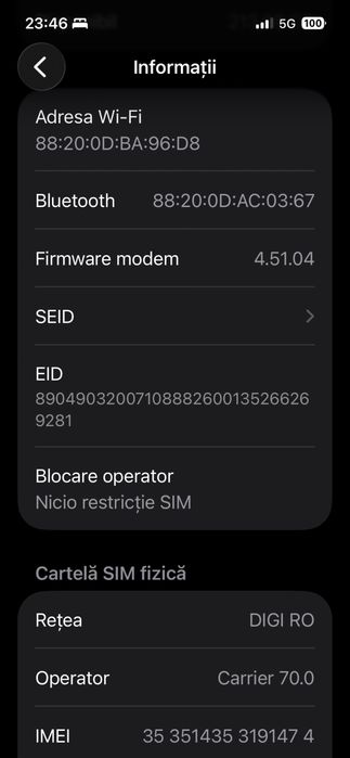 iPhone 14 folosit din 1 iunie are folie de stica din aia neagra sa nu se vada ce scri si husa noua
