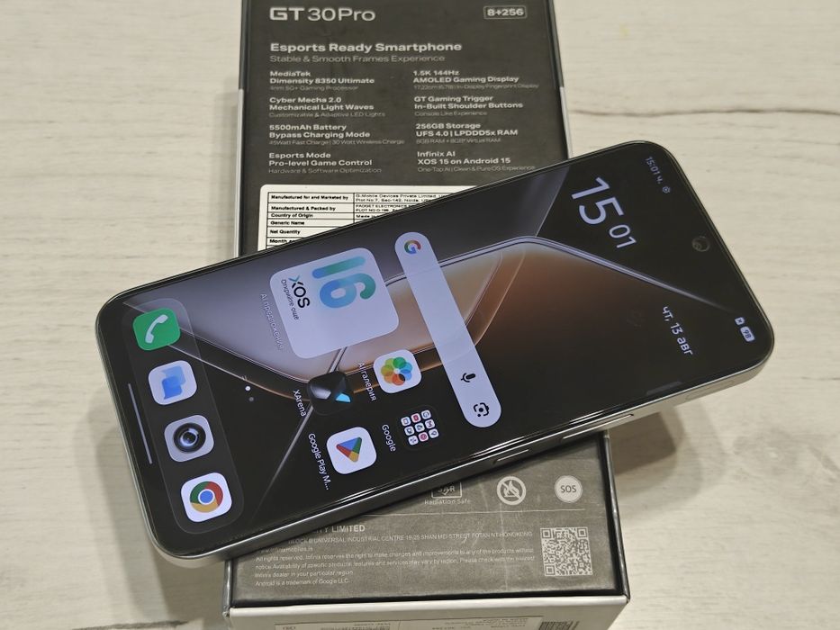 Като нов Infinix GT30 Pro 5G 8 GB RAM 256 GB ROM Gaming Phone