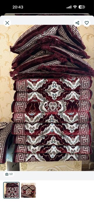 Korpacha 6 ta, yostiq 4 ta. 1 milonga beraman.