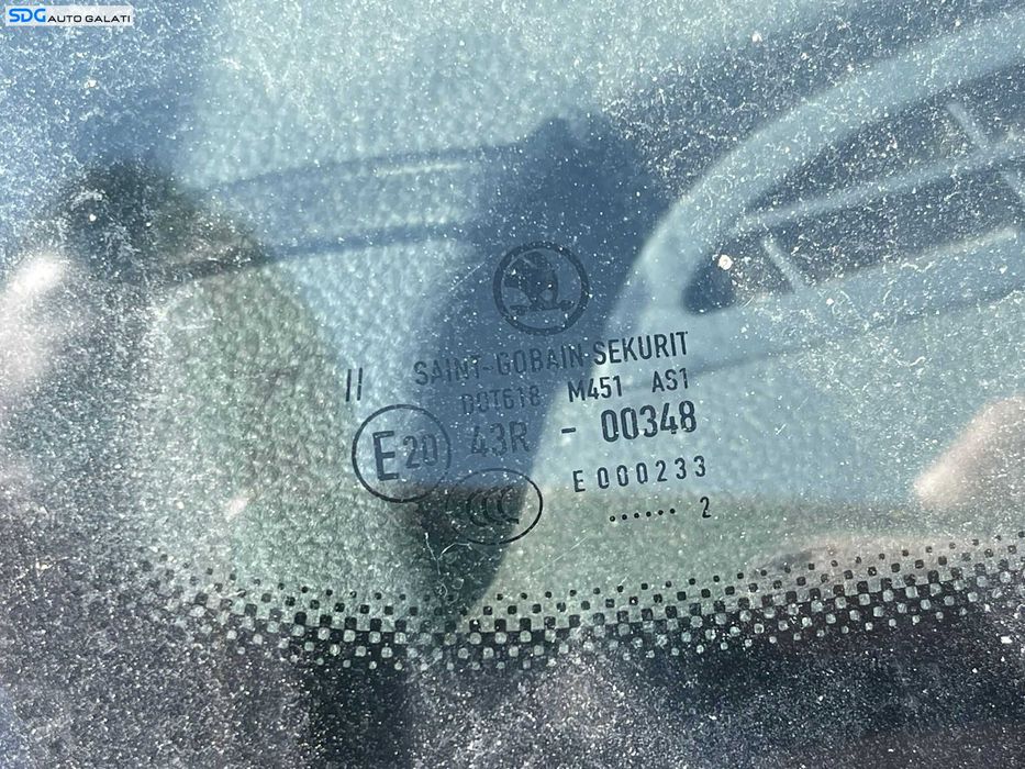 Parbriz Geam Sticla Original OEM cu Locas Senzor Ploaie Lumini Fara Incalzire Skoda Superb 2 2008 - 2015 [C4163]