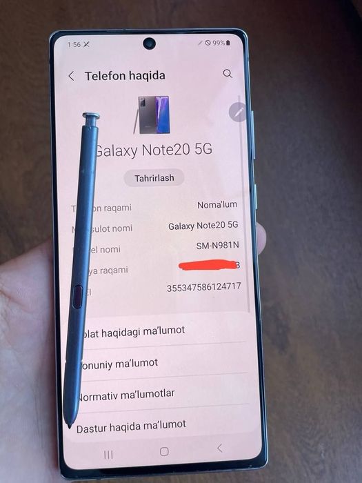 Samsung galaxy note 20 5g
