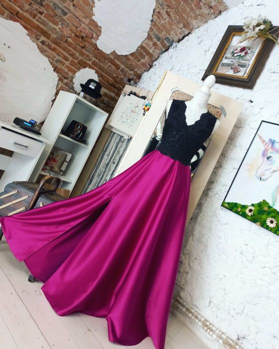 Rochie eleganta tafta și dantela