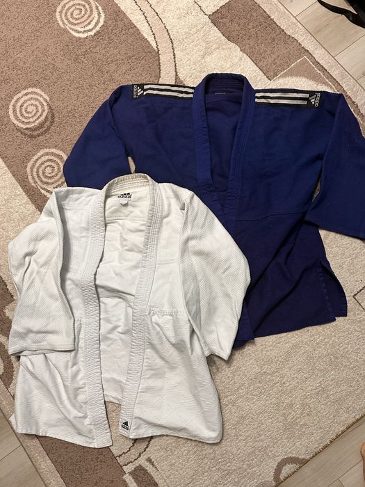 Кимоно Adidas синее и белое с штанами