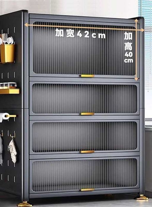 Буфет с витражами, Минималистичный шкаф, qulay javon oshxonada tartib