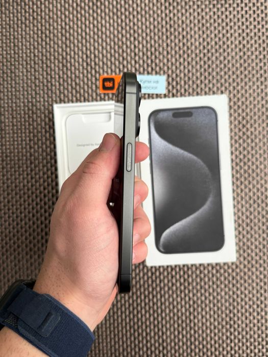 КАТО НОВ! 1TB iPhone 15 Pro Лизинг от 58лв/м / Black Titanium черен