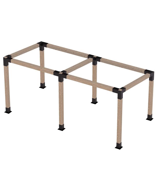 Foișor lemn - Argeș - 6 x 3m - kit gata de asamblare - lemn masiv