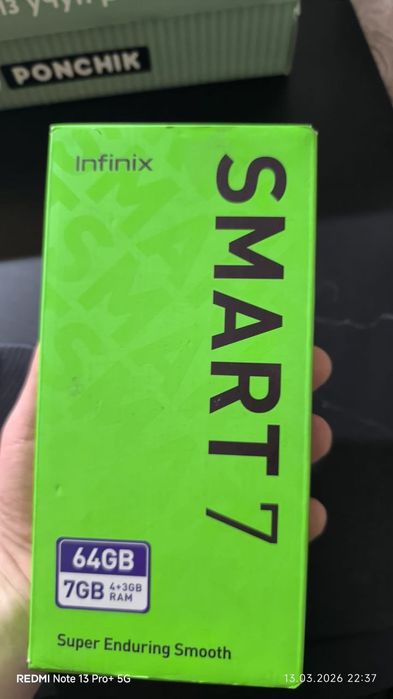 Infinix smart 7  4+3GB RAM
