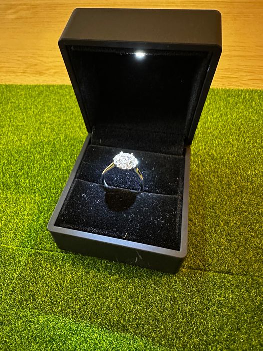 Сребърен пръстен за годишнина с Мойсанит диамант