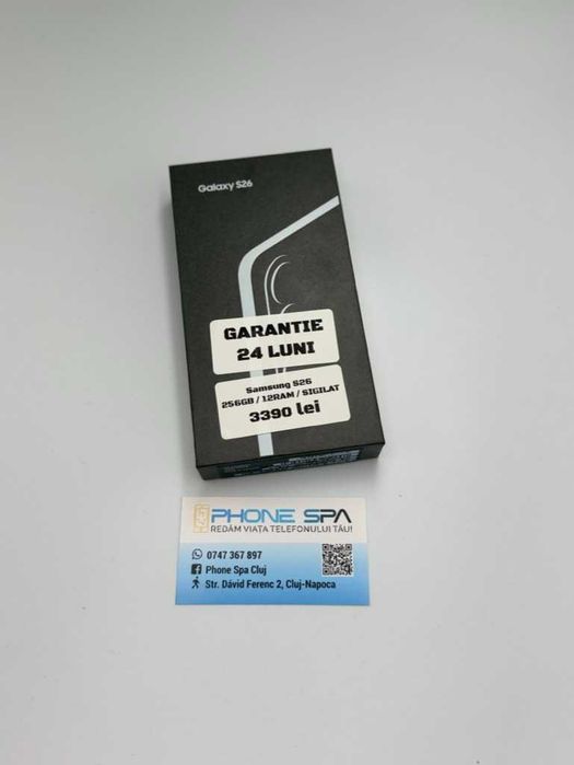 Samsung S26 256Gb 12RAM,SIGILAT,ALB- Din magazin,cu garantie! RATE TBI !