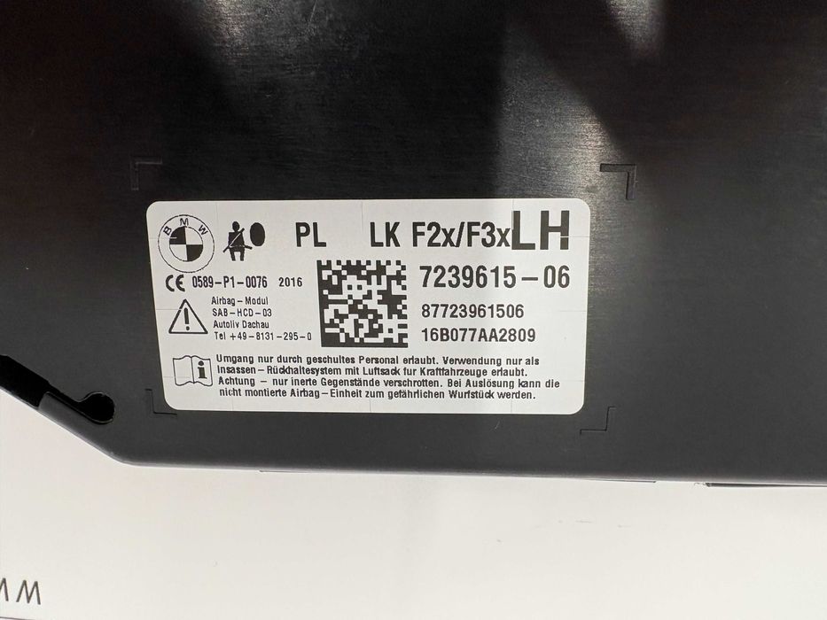 Еърбег В Предна Лява Седалка За БМВ Ф20 Ф22 Ф30 Ф32 7239615 BMW F20 F23 F30 F32