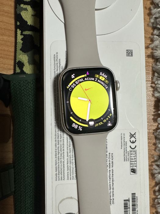 Apple watch seria 7 baterie 90%
