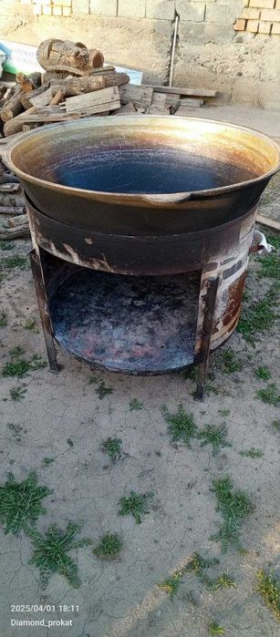 Pokatga o'tin qozon o'choq samovar