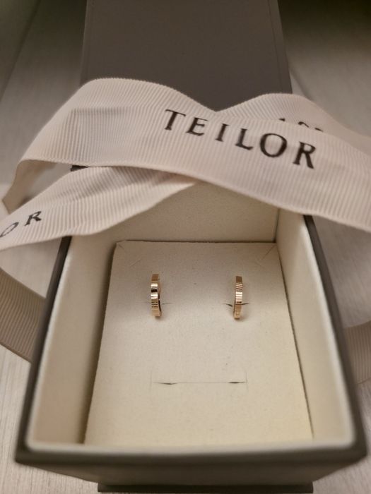 Cercei Teilor 14 K aur roz-ambalaj complet
