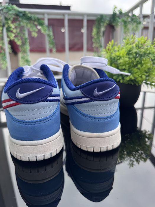 Маратонки Nike Dunk Low Light Armory Blue Red Mesh