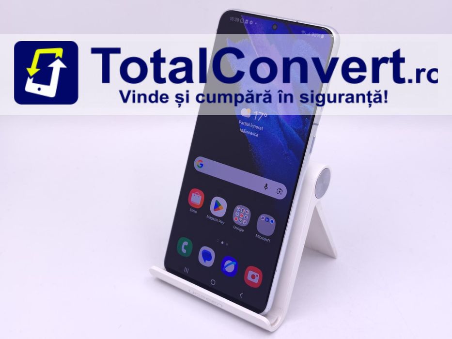 Samsung S21 Plus 5G 128GB Phantom Silver, Garantie 24 luni | #D92180