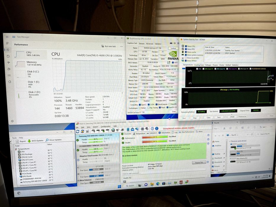 Unitate PC Light Gaming i5-4690 8GB RAM GT 730 2GB SSD 128GB HDD 2TB