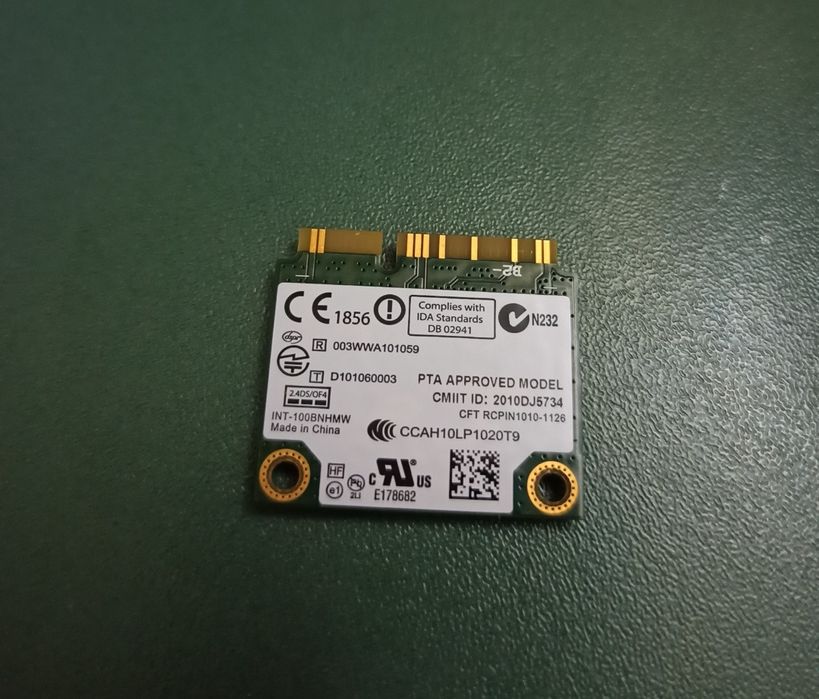 Wi-Fi адаптер Intel 100BNHMW, mini PCI-E, 150 Mbps для ноутбука