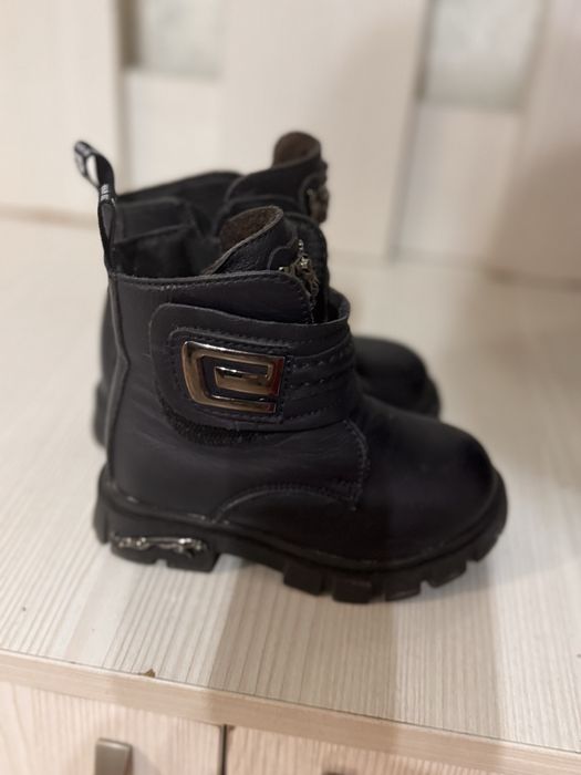 Черные детские зимние ботинки