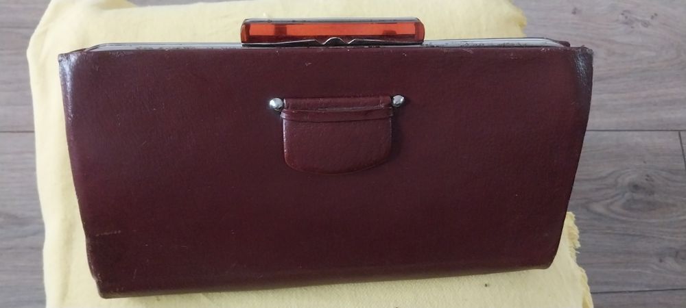 Винтажный клатч  кожанный 40 годы