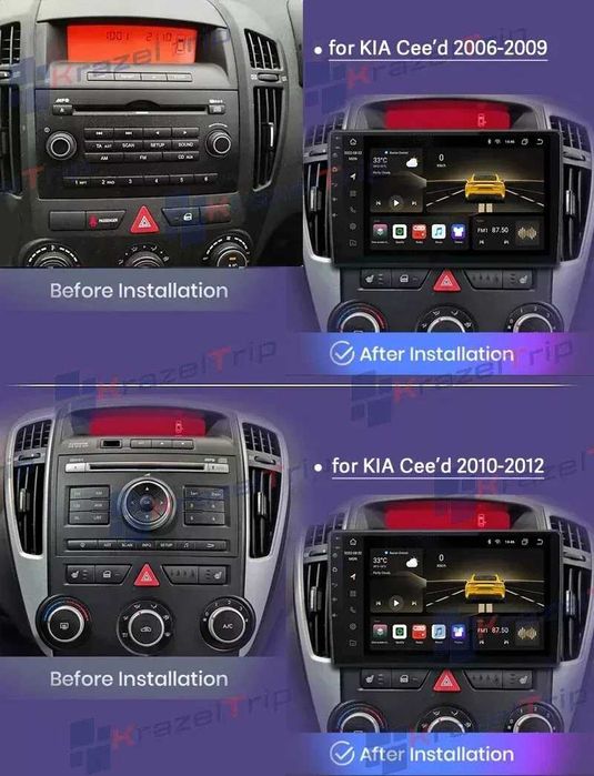 Мултимедия за Kia Ceed 2006-2009 Навигация за Kia Ceed плеър Android