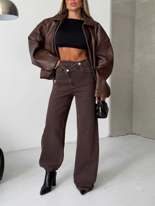 Дамски дънки с широк крачол