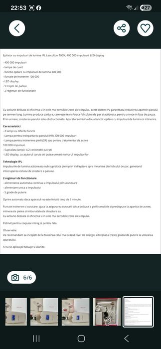 Aparat epilare definitiva ipl