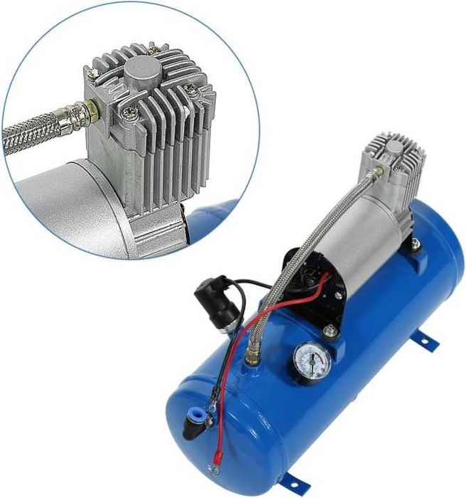 ВЪЗДУШЕН КОМПРЕСОР 150PSI Маслен резервоар 6L 12V - T514